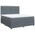 Vidaxl Box spring postelja z vzmetnico temno siva 180x200 cm žamet