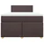 Vidaxl Box spring postelja z vzmetnico temno rjav 120x200 cm blago