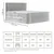 Modra boxspring postelja s prostorom za shranjevanje 200x200 cm Bergamo – Maison de Reve