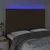 LED uzglavlje tamnosmeđe 144x5x118/128 cm od tkanine