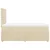 Vidaxl Box spring postelja z vzmetnico krem 120x200 cm blago