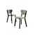 HANAH HOME Set stolica (6 komada) Arfe Cream Black