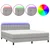 Vidaxl Box spring postelja z vzmetnico LED sv. siva 160x200 cm blago