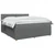 vidaXL Postelja boxspring z vzmetnico Temno siva 140 x 200 cm Blago