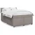 Vidaxl Box spring postelja z vzmetnico taupe 140x200 cm blago