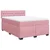 Vidaxl Box spring postelja z vzmetnico roza 160x200 cm žamet