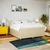 Vidaxl Box spring postelja z vzmetnico krem 180x200 cm blago