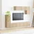 Set TV komoda Zidne 4 pcs Sonoma hrast Konstruirano drvo