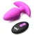 Bang! Rotating & Vibrating Silicone Butt Plug with Remote Purple