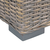 vidaXL Kutija za pohranu 120 cm ratan kubu i masivno drvo manga siva