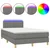 Vidaxl Box spring postelja z vzmetnico LED temno siva 120x200 cm blago