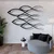 WallXpert metalni zidni ukras 5497, jato od pet linijskih riba, 75 x 50 cm, crni