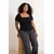 Trendyol Curve Ženska bluza Tbbss26Af00047, Crna
