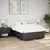 Vidaxl Posteljni okvir brez vzmetnice temno rjav 140x190 cm blago