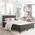 MAISON CHIC boxspring posteljni okvir - dvoposteljna postelja (160x200cm), sivo blago