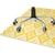 Decormat Podloga za stol Yellow white pattern 140x100 cm 15 cm