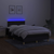 Krevet box spring s madracem LED crni 120 x 190 cm od tkanine