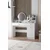 HANAH HOME Sto za šminkanje Harmony 2 Round White