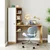 Hanah Home 2074 radni sto s policom 143,2 × 143,2 × 50 cm, atlantski bor / bela