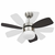 Den Stropni ventilator z lučjo in daljincem 76 cm temno rjav