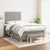 Vidaxl Box spring postelja z vzmetnico svetlo siva 120x190 cm blago