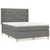 Greatstore Box spring posteljni z vzmetnico temno siv 140x190 cm blago