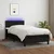 Krevet box spring s madracem LED crni 90x190 cm od tkanine