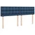 Vidaxl Box spring postelja z vzmetnico modra 180x200 cm blago