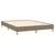 Vidaxl Posteljni okvir brez vzmetnice taupe 140x190 cm blago