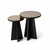 Hanah Home Set klub stolova Luna, 2 komada, Crni