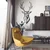 WallXpert metalni zidni ukras 5037, glava jelena, pola geometrijska, pola realistična, 25 x 45 cm, crni