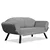 Atelier del Sofa Dvosed na razvlačenje Genzo 177x87x75cm Sivi