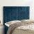 Vidaxl Vzglavje postelje temno modro 144x5x118/128 cm žametno