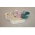 Darilni set za dojenčka Slipper Gift Set Sage Green Lapin Doudou et Compagnie copatki in zajček ninica zelena 15 cm v darilni embalaži od 0 mes