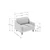 Atelier del Sofa Fotelja Robin Loveseat, Krem