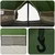 Tipi šator s krovom Zelena 800 x 800 x 430 cm Poliester i čelik