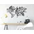 WallXpert metalni zidni ukras MAP-MET9017, geometrijska mapa sveta sa ružom vetrova, 100 x 60 cm, crni