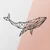 Opviq Zidna dekoracija Whale 1, 56x31 cm, 1.2mm, Crna