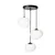 BRILAGI - Luster na sajli PEBBLES 3xE27/40W/230V prečnik 42 cm crna