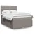 Vidaxl Box spring postelja z vzmetnico taupe 160x200 cm blago