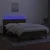 Vidaxl Box spring postelja z vzmetnico LED temno rjava 140x200cm blago