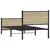 Vidaxl Kovinski posteljni okvir brez vzmetnice sonoma hrast 90x190 cm