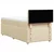 Vidaxl Box spring postelja z vzmetnico krem 90x200 cm blago