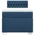 Vidaxl Box spring postelja z vzmetnico modra 80x200 cm blago