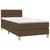 Vidaxl Box spring postelja z vzmetnico temno rjav 90x190 cm blago