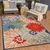 Lesnina PREPROGA ZA ZUNANJO UPORABO Floral 80/150 cm tkano rdeča