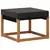 Set vanjskih sofa s jastukom 4 pcs Prirodna i crna