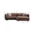 Atelier del Sofa Ugaona garnitura Pavia, 250x170x90 cm, Braon