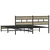 Vidaxl Kovinski posteljni okvir brez vzmetnice sonoma hrast 183x213 cm