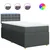 vidaXL Box spring postelja z vzmetnico temno siva 80x200 cm blago